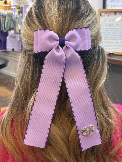 Double Ribbon Longtail King Cake - Dark Purple